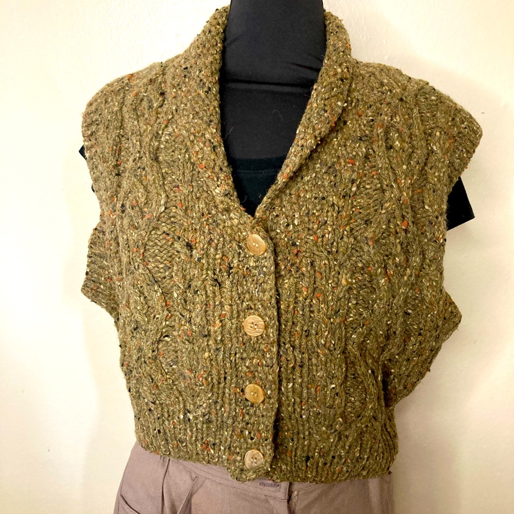 Old Skool Banana Republic Wool Button-up Sweater Vest